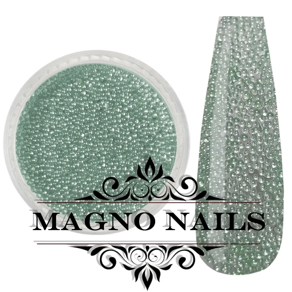 Nail Art Glasperlen - Glas Beads - hellgrün Nägel Nail art Nailart Nageldesign Nagel